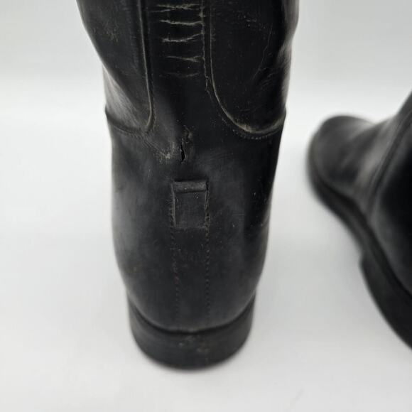 Aigle Black tall leather lined waterproof rain riding boots 41/9 - Picture 7 of 14